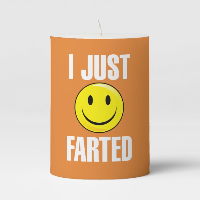 I Just Farted Funny Pillar Candle (Front)