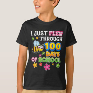 I Just Flew Through 100 Days Of School Bee 100th D T-Shirt