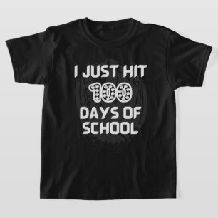 I just hit 100 Days Of School baseball glove  T-Shirt