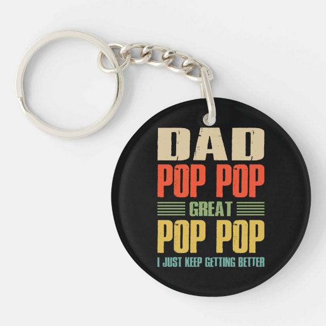  I Just Keep Getting Better Keychain (Front)
