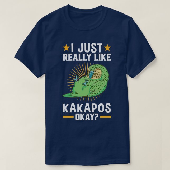 I just like Kakapo flightless parrot T-Shirt (Design Front)