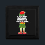 I Just Like to Run Running Runner Christmas Elf Gift Box<br><div class="desc">I Just Like to Run Running Runner Christmas Elf</div>