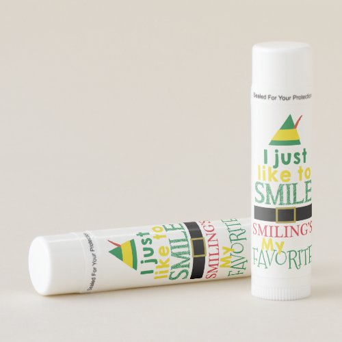 I Just Like to Smile Typography Lip Balm