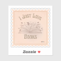 I Just Love Books stamp style beautiful