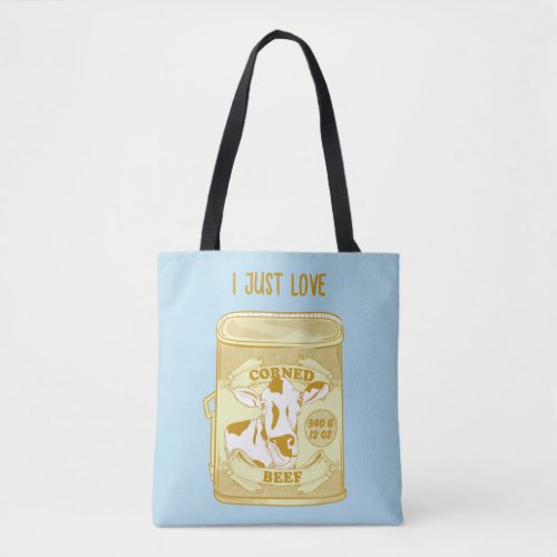 I just love corned beef tote bag