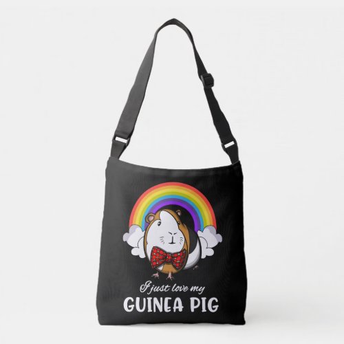 I Just Love My Guinea Pig Cute Cavy Pet Crossbody Bag
