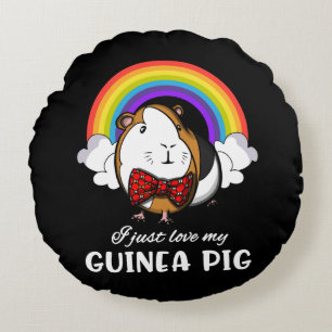 I Just Love My Guinea Pig Cute Cavy Pet Round Pillow