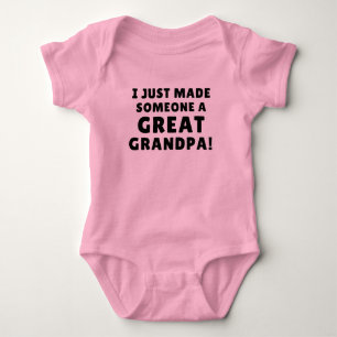 I Just Made Someone A Great Grandpa Cute Baby Gift Bodysuit