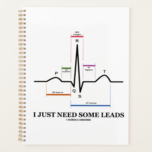 I Just Need Some Leads ECG EKG Medical Humor Planner