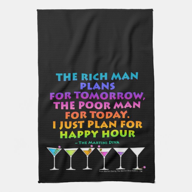 I JUST PLAN FOR HAPPY HOUR TOWEL (Vertical)
