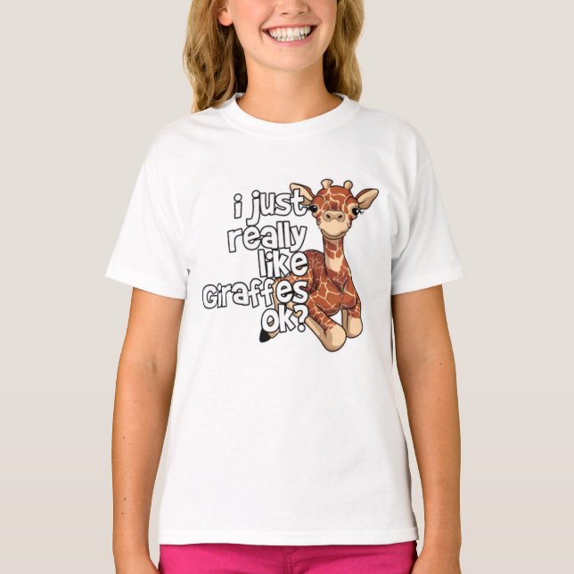 i just really Giraffe ok T-Shirt (Front)