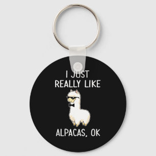 I Just Really Like Alpacas, Ok_ Llama Alpaca Keychain