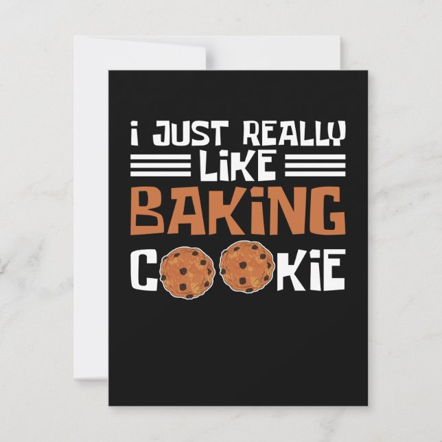 I just really like Baking Cookies Note Card (Front)