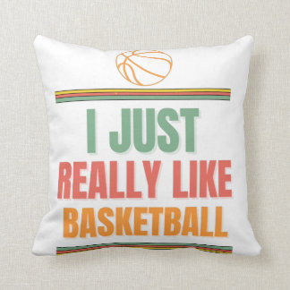 i just really like basketball throw pillow