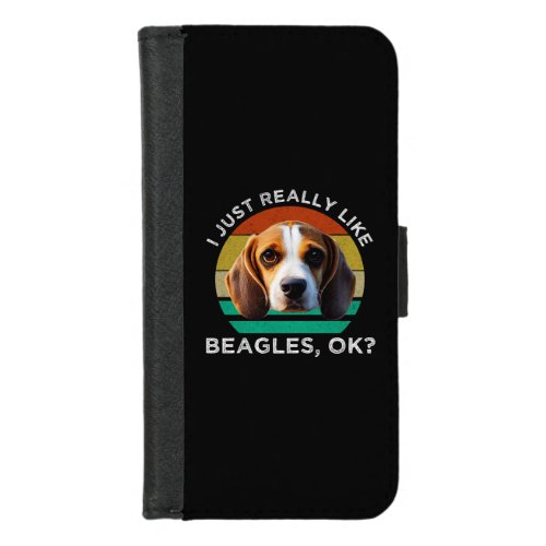 I Just Really Like Beagles OK iPhone 87 Wallet Case