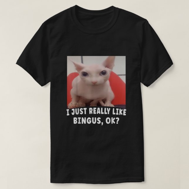 I Just Really Like Bingus Ok  T-Shirt (Design Front)