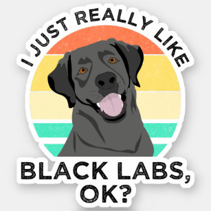 I Just Really Like Black Labs, OK? Sticker