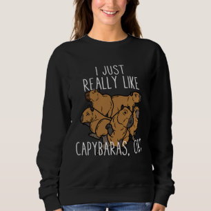 I Just Really Like Capybaras Ok  Capibara Rodent H Sweatshirt