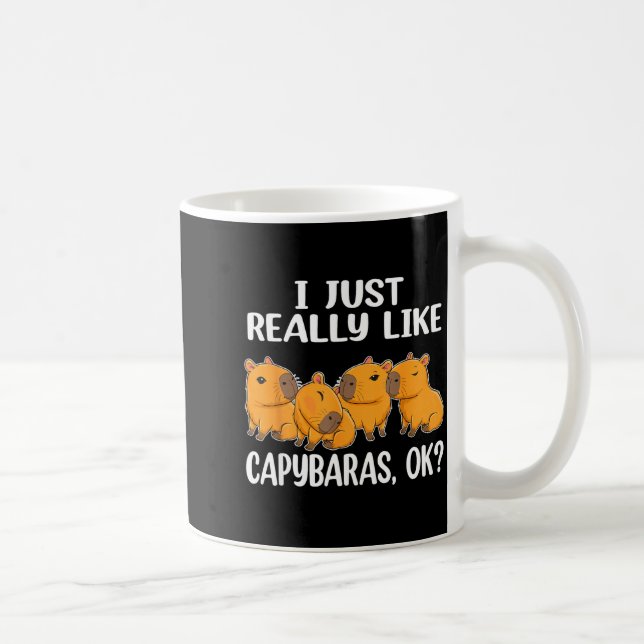I Just Really Like Capybaras Ok Capybara Animal Ro Coffee Mug (Right)
