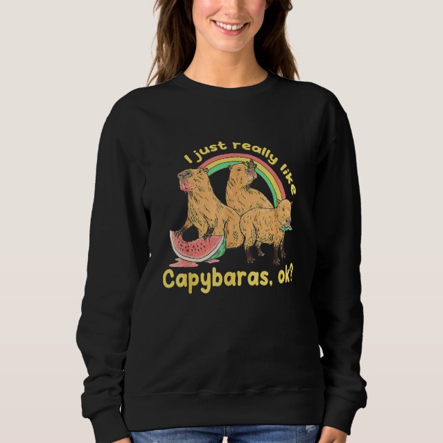I Just Really Like Capybaras Ok Capybara Sweatshirt (Front)
