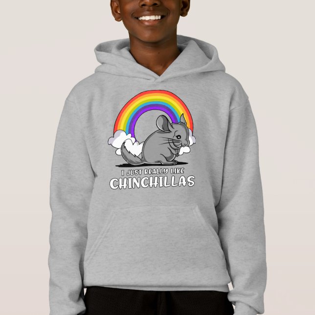 I Just Really Like Chinchillas Cute Pet Hoodie (Front)