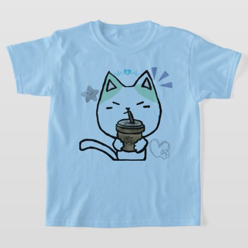 I Just Really Like Coffee Ok Cute Cat  T_Shirt