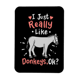 I Just Really Like Donkeys Magnet
