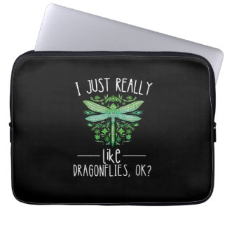 I Just Really Like Dragonflies Nature Insect Drago Laptop Sleeve