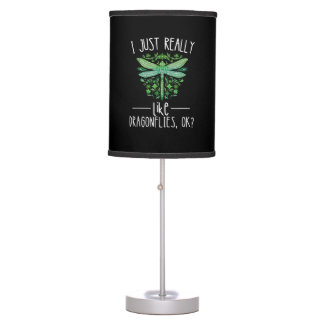 I Just Really Like Dragonflies Nature Insect Drago Table Lamp