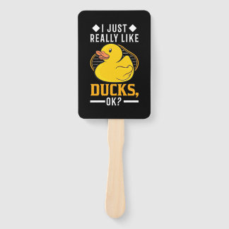 I Just Really Like Ducks Hand Fan