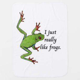 I Just Really Like Frogs Baby Blanket