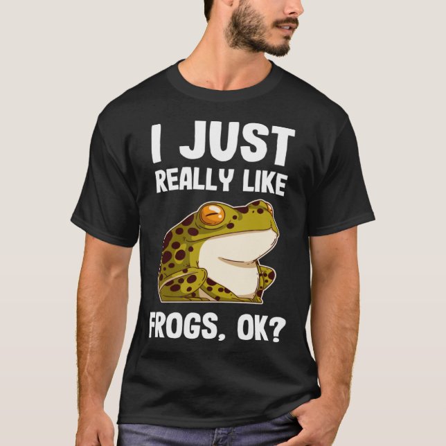 I Just Really Like Frogs  Frog  Tadpole Kids Women T-Shirt (Front)