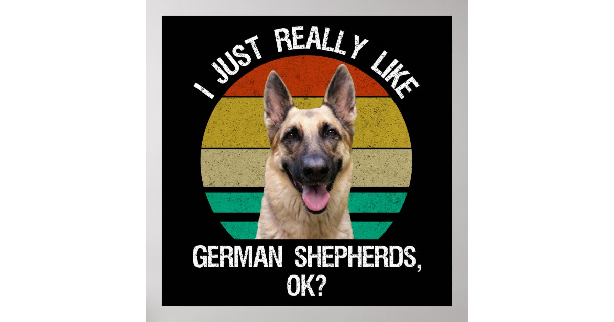 I Just Really Like German Shepherds, OK? Poster | Zazzle