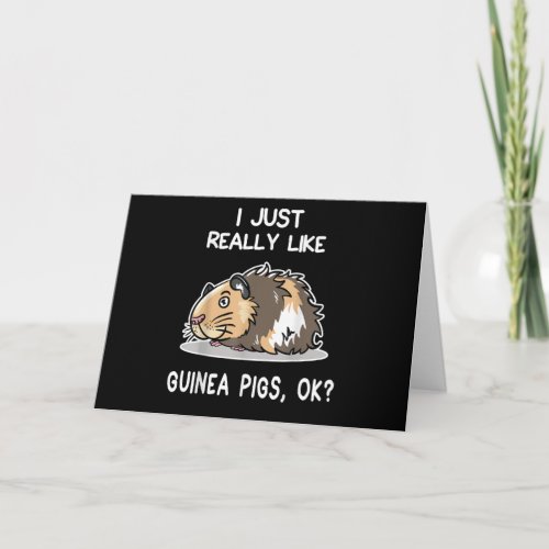 I Just Really Like Guinea Pigs Ok Guinea Pig Love Card