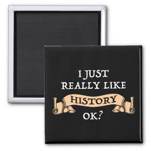 I Just Really Like History OK Funny History Buff Magnet