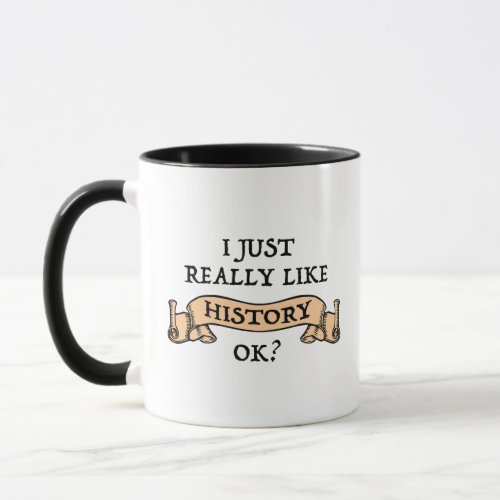 I Just Really Like History OK Funny History Buff Mug
