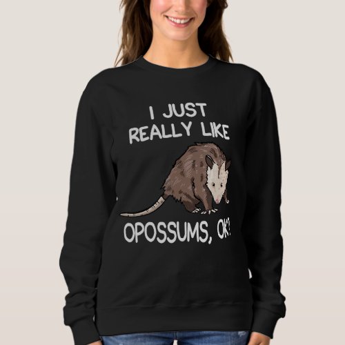 I Just Really Like Opossums Opossum Owner Sweatshirt