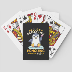 I Just Really Like Penguins Poker Cards