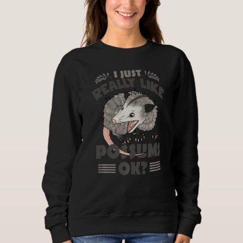 I Just Really Like Possums Opossum Lovers Possum G Sweatshirt