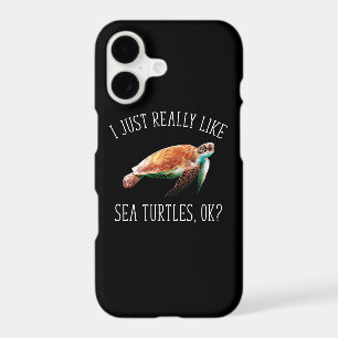 I Just Really Like Sea Turtles, OK? iPhone 17 Case