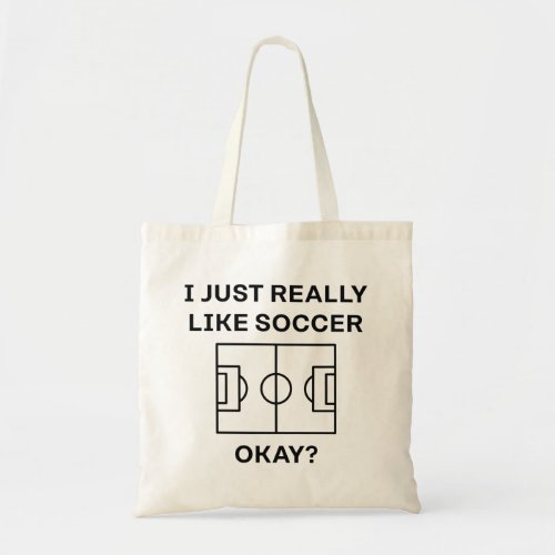 I Just Really Like Soccer Okay Tote Bag