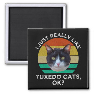 I Just Really Like Tuxedo Cats OK? Magnet