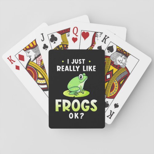 I Just Really Likes Frogs Playing Cards