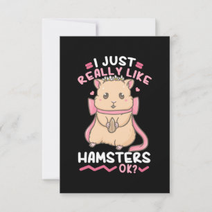 I Just Really Likes Hamsters Ok RSVP Card