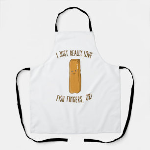 I Just Really Love Fish Fingers, Ok! Cute Kawaii Apron