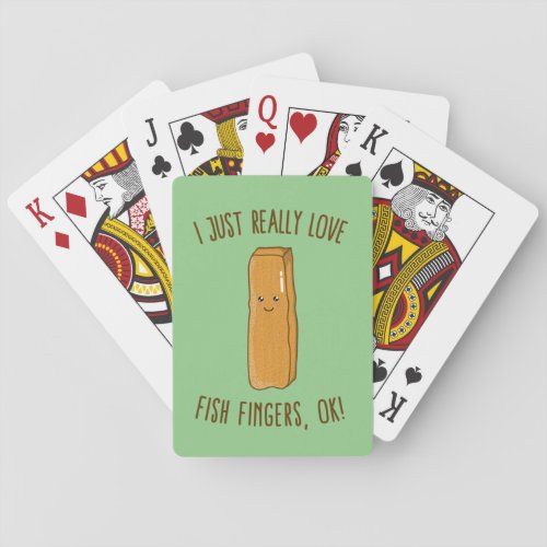 I Just Really Love Fish Fingers Ok Cute Kawaii Poker Cards
