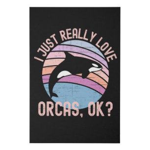 I Just Really Love Orcas Faux Canvas Print