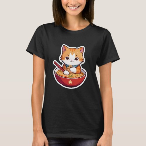I Just Really Love Ramen Cat T_Shirt
