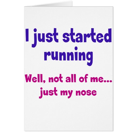 I just started running cards (Front)