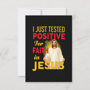 I Just Tested Positive For Faith In Jesus RSVP Card